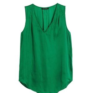 Banana Republic Soft Satin Pleated Drapey Tank NWT